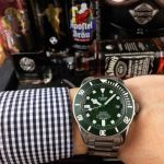 Perfect Replica Tudor Pelagos Green Face And Bezel Stainless Steel Band 42 MM Automatic Watch